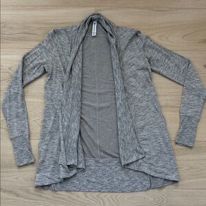 Athleta Light Heather Gray Knit Cardigan